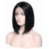 Full Lace Wig, Short Length, 10", Bob Cut, Color #1 (Jet Black), Made with Remy Indian Human Hair