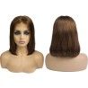 Full Lace Wig, Short Length, 10", Bob Cut, Color #2 (Darkest Brown), Made With Remy Indian Human Hair