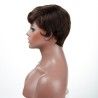Full Lace Wig, Short Length, 8", Pixie Cut, Color #2 (Darkest Brown), Made With Remy Indian Human Hair
