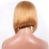 Full Lace Wig, Short Length, 10", Bob Cut, Color #27 (Honey Blonde), Made With Remy Indian Human Hair