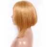 Full Lace Wig, Short Length, 10", Bob Cut, Color #27 (Honey Blonde), Made With Remy Indian Human Hair