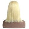 Full Lace Wig, Medium Length, Color #22 (Light Pale Blonde), Made With Remy Indian Human Hair