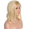 Full Lace Wig, Short Length, 10", Color #24 (Golden Blonde), Made With Remy Indian Human Hair