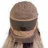 Full Lace Wig, Long Length, Ombre Color #1B/Dirty Silver-Grey (Off Black / Dirty Silver-Grey), Made With Remy India Human Hair