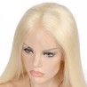 Full Lace Wig, Long Length, Color #613 (Platinum Blonde), Made With Remy Indian Human Hair