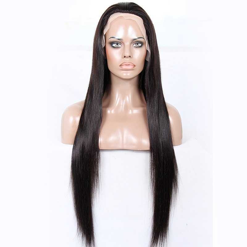 Full Lace Wig, Extra Long Length, Color #1B (Off Black), Made With Remy Indian Human Hair
