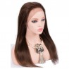 Full Lace Wig, Long Length, Color #2 (Darkest Brown), Made with Remy Indian Human Hair