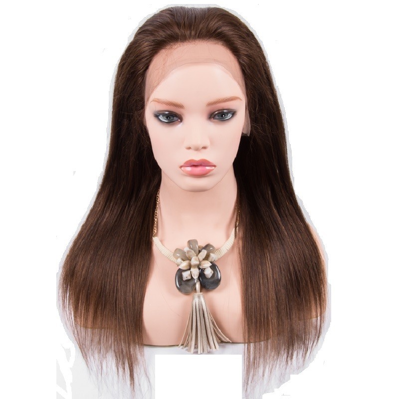 Full Lace Wig, Long Length, Color #2 (Darkest Brown), Made with Remy Indian human Hair