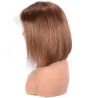 Full Lace Wig, Short Length, 10", Bob Cut, Color #30 (Dark Auburn), Made With Remy Indian Human Hair