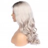 Full Lace Wig, Long Length, Body Wave, Ombre Color #2/60 (Darkest Brown / Lightest Blonde), Made With Remy Indian Human Hair