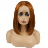Lace Front Wig, Short Length, 10", Bob Cut, Color #10 (Golden Brown), Made With Remy Indian Human Hair