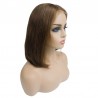Lace Front Wig, Short Length, 10", Bob Cut, Color #2 (Darkest Brown), Made With Remy Indian Human Hair