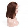 Lace Front Wig, Short Length, 10", Bob Cut, Color #6 (Medium Brown), Made With Remy Indian Human Hair