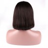 Lace Front Wig, Short length, 10", Bob Cut, Color #1B (Off Black), Made With Remy Indian Human Hair