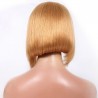 Lace Front Wig, Short Length, 10", Bob Cut, Color #27 (Honey Blonde), Made With Remy Indian Human Hair