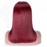 Lace Front Wig, Medium Length, Color #530 (Red Wine), Made With Remy Indian Human Hair