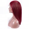 Lace Front Wig, Medium Length, Color #530 (Red Wine), Made With Remy Indian Human Hair