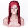 Lace Front Wig, Medium Length, Color #530 (Red Wine), Made With Remy Indian Human Hair