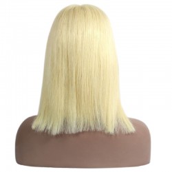 Lace Front Wig, Medium Length, Color #22 (Light Pale Blonde), Made With Remy Indian Human Hair