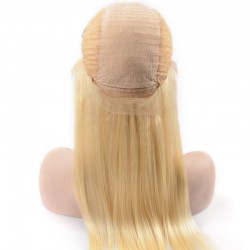 Lace Front Wig, Long Length, Color #24 (Golden Blonde), Made With Remy Indian Human Hair