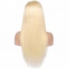 Lace Front Wig, Long Length, Color #613 (Platinum Blonde), Made With Remy Indian Human Hair