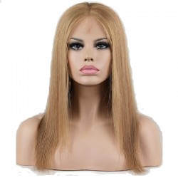 Lace Front Wig, Long Length, Color #18 (Light Ash Blonde), Made With Remy Indian Human Hair