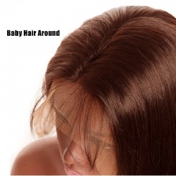 Lace Front Wig, Long Length, Color #4 (Dark Brown), Made With Remy Indian Human Hair