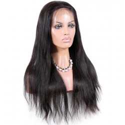 Lace Front Wig, Long Length, Color #1 (Jet Black), Made With Remy Virgin Indian Human Hair