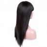 Lace Front Wig, Long Length, Fringe Cut, Color #1B (Off Black), Made With Remy Indian Human Hair