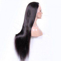 Lace Front Wig, Extra Long Length, Color #1B (Off Black), Made With Remy Indian Human Hair