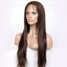 Lace Front Wig, Extra Long Length, Color #2 (Darkest Brown), Made With Remy Indian Human Hair