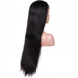 Lace Front Wig, Extra Long Length, Color #1 (Jet Black), Made With Remy Indian Human Hair