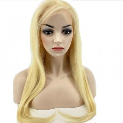 Lace Front Wig, Extra Long Length, Color #24 (Golden Blonde), Made With Remy Indian Human Hair