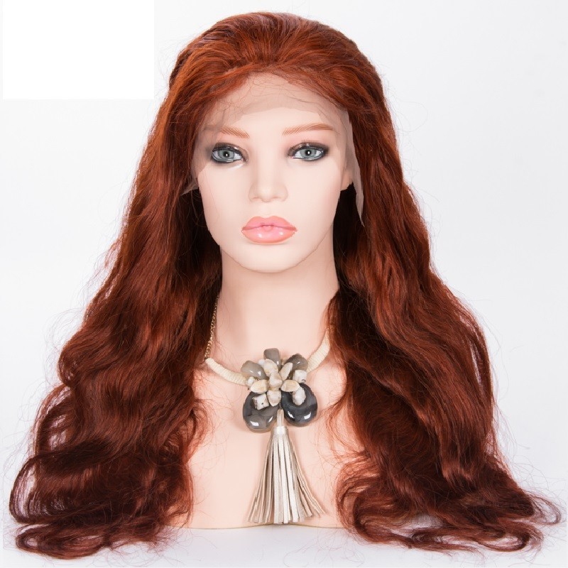 Lace Front Wig, Bob, Color 33 (Auburn)
