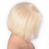 360° Lace Wig, Short Length, 8", Bob Cut, Color #60 (Lightest Blonde), Made With Remy Indian Human Hair