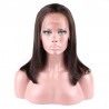 360° Lace Wig, Medium Length, Color #1B (Off Black), Made With Remy Indian Human Hair