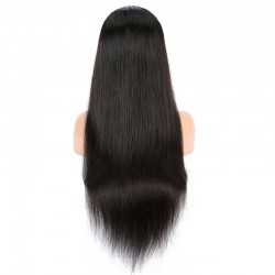 360° Lace Wig, Extra Long Length, Color #1B (Off Black), Made With Remy Indian Human Hair