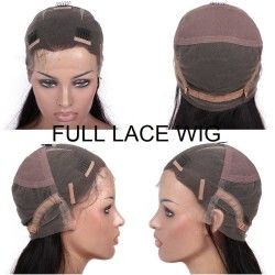 Full Lace Wig, Short Length, 10", Bob Cut, Color #1B (Off Black), Made With Remy Indian Human Hair