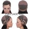 Full Lace Wig, Medium Length, Color #1B (Off Black), Made With Remy Indian Human Hair