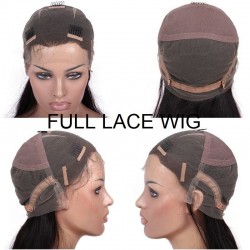 Full Lace Wig, Extra Long Length, Color #1B (Off Black), Made With Remy Indian Human Hair