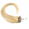 Micro Loop Ring Hair Extensions, Color #22 (Light Pale Blonde), Made With Remy Indian Human Hair