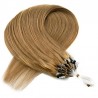 Micro Loop Ring Hair Extensions, Color #10 (Golden Brown), Made With Remy Indian Human Hair