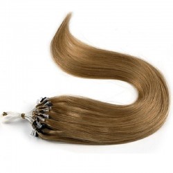 Micro Loop Ring Hair Extensions, Color #10 (Golden Brown), Made With Remy Indian Human Hair