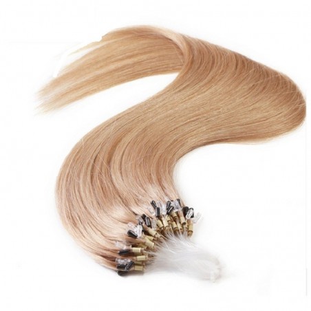 Micro Loop Ring Hair Extensions, Color #16 (Medium Ash Blonde), Made With Remy Indian Human Hair
