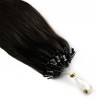 Micro Loop Ring Hair Extensions, Color #1B (Off Black), Made With Remy Indian Human Hair