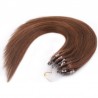 Micro Loop Ring Hair Extensions, Color #30 (Dark Auburn), Made With Remy Indian Human Hair