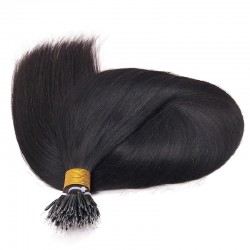 Nano Ring Hair Extensions, Color #1 (Jet Black), Made With Remy Indian Human Hair