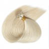 Nano Ring Hair Extensions, Color #613 (Platinum Blonde), Made With Remy Indian Human Hair