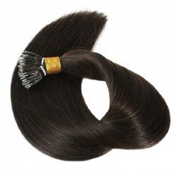 Nano Ring Hair Extensions, Color #1B (Off Black Black), Made With Remy Indian Human Hair