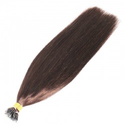 Nano Ring Hair Extensions, Color #2 (Darkest Brown), Made With Remy Indian Human Hair